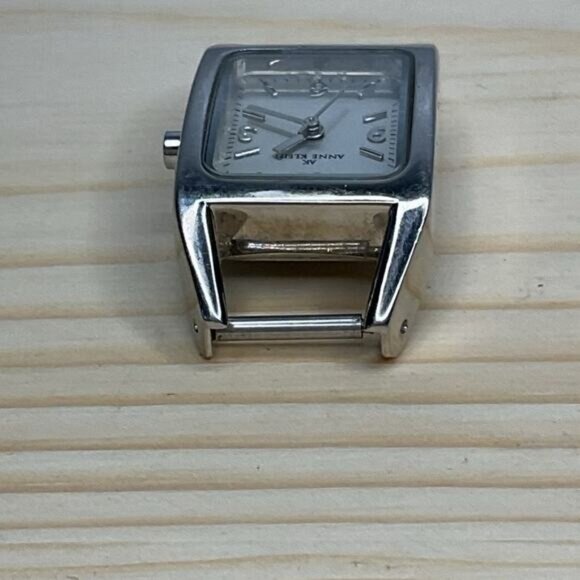 Anne Klein Stainless Steel Silver Rectangle Watch Face With Open Frame Design - Picture 4 of 7